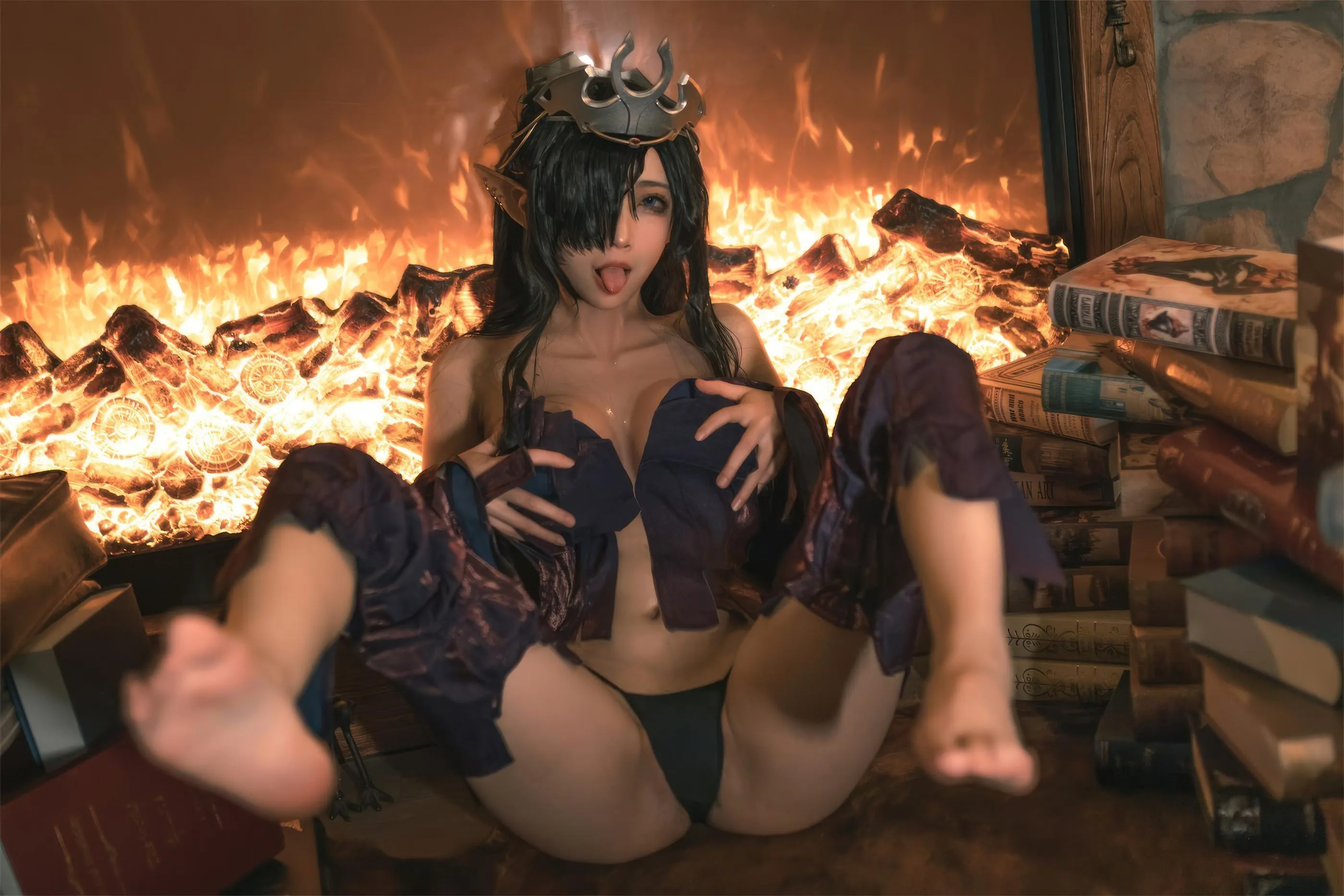 杏仁曲奇 – NO.12 黑兽 精灵女王 [60P]插图5